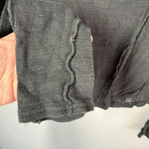 Free People Womens Everyday Layering Cowl Neck Top Medium Black Long Sleeve - Picture 8 of 11